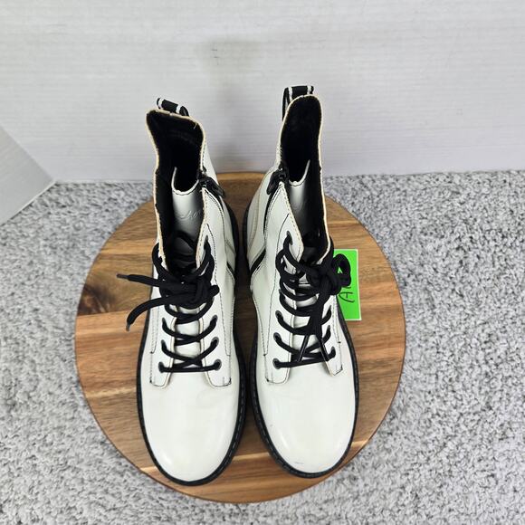 Skechers Urbs Forever Cool Patent Leather Zip Chunky Y2K Platform Boots Womens 8 - Picture 7 of 16